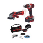 Kit Inalambrico Taladro + Esmeril Einhell Te-tk 18/2 + Cargador + Bateria 4.0a + Disco y Bolso Einhell