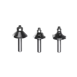Set 3 Fresas Tupi para Madera Moldura 1/4 6,25 mm 49757020 Kwb