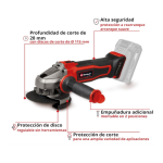 Esmeril Angular inalámbrico TE-AG 18/115-2 Li Con bateria Einhell - Imagen 11
