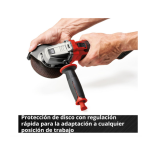 Esmeril Angular inalámbrico TE-AG 18/115-2 Li Con bateria Einhell - Imagen 8
