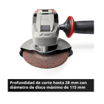 Esmeril Angular inalámbrico TE-AG 18/115-2 Li Con bateria Einhell - Imagen 9