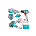 Kit Taladro Percutor + Esmeril Angular BL 20v + 2 Baterías + Cargador + Accesorios TCKLI20273 Total