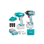 Kit Llave de Impacto 850Nm + Pistola de Calor inalámbrica 20v + 2 Baterias 4ah TOSLI240489 Total