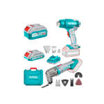 Kit Herramienta Multifuncional Oscilante + Pistola de Calor Inalambrica + 2 Baterias TOSLI230705 Total