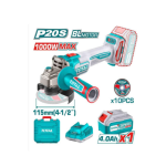 Esmeril Angular Inalambrico 20v con Batería 4ah + 10 Discos TAGLI271531 TOTAL