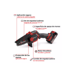 Motosierra de poda inalámbrica GE-PS 18/15 Li Bag Kit + Bateria + Bolso Einhell - Imagen 3