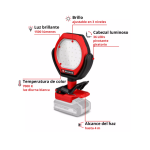 Lampara Outdoor Inalambrica 18V GC-OL 18/1500 LI-SOLO Einhell - Imagen 8