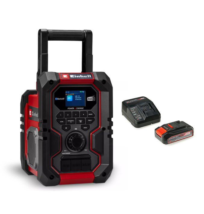 te-ra con bat Radio Parlante Inalámbrica TE-CR 18 Li DAB+/FM/BT con bateria Einhell - Imagen 1