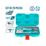 Juedo de Dados de 1/4" + Chicharra 20 piezas THT141201 Total