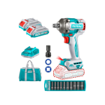 Llave Impacto 20V 1/2" 400Nm + 2 Baterías + Accesorios + set de dados de impacto TIWLI20403 Total
