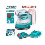 Lijadora Rotorbital Inalambrica Brushless 20V 125mm TROSLI20021 con bateria Total