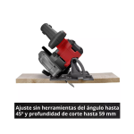 Sierra Circular Inalámbrica Professional TP-CS 18/165 Li BL - Solo Einhell - Imagen 7