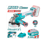 Esmeril Angular Inalambrico 900 W 20 V + Bateria 4.0 TAGLI261521 Total