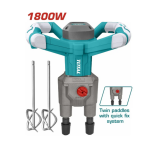 Mezclador de Cemento y Pintura Doble Paleta 1800w TD616006 Total