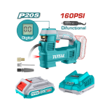 Compresor de Aire Inalambrico 20V 160PSI TACLI2012 con bateria Total