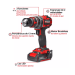 Taladro Percutor Inalámbrico Professional TP-CD 18/60 Li- i BL (1x2,0Ah) Einhell - Imagen 3