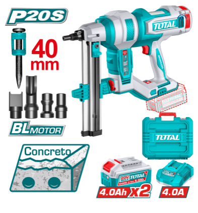 Captura de pantalla 2025-12-11 161849 Clavadora para Concreto Inalambrica 20v BL + 2 Baterías TCNLI9008 Total - Imagen 1