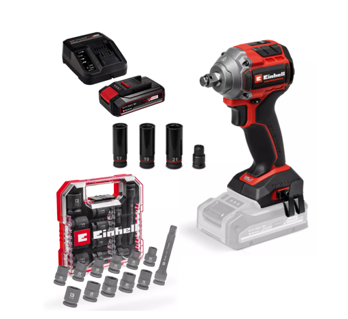 Captura de pantalla 2025-12-24 124840 Llave de Impacto Inalámbrico PROFESSIONAL TP-CW 18/260-C Li BL + Bateria + Set de Dados de Impacto Einhell - Imagen 1