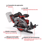 Sierra Circular Inalámbrica Professional TP-CS 18/136-C Li BL - Solo Einhell - Imagen 9