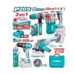 Kit Taladro + Esmeril + Rotomartillo Inalambrico 20V TOSLI251195 Total