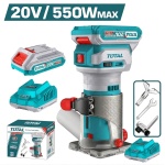 Fresadora Router Tupi inalámbrica 20V TCRLI3403 con bateria y cargador Total
